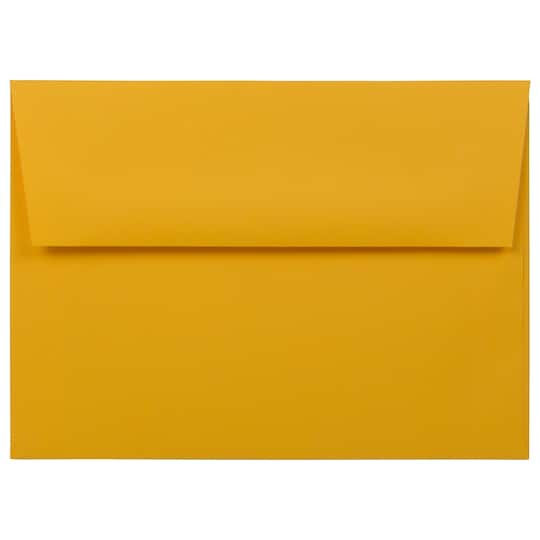 JAM Paper A6 Gold Yellow Invitation Envelopes, 100ct.